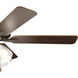 Basics Pro Premier 52 inch Satin Natural Bronze with Cherry Blades Ceiling Fan in 2700K, Clear Seeded