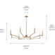 Malene 8 Light Champagne Bronze Chandelier Ceiling Light, 1 Tier Large