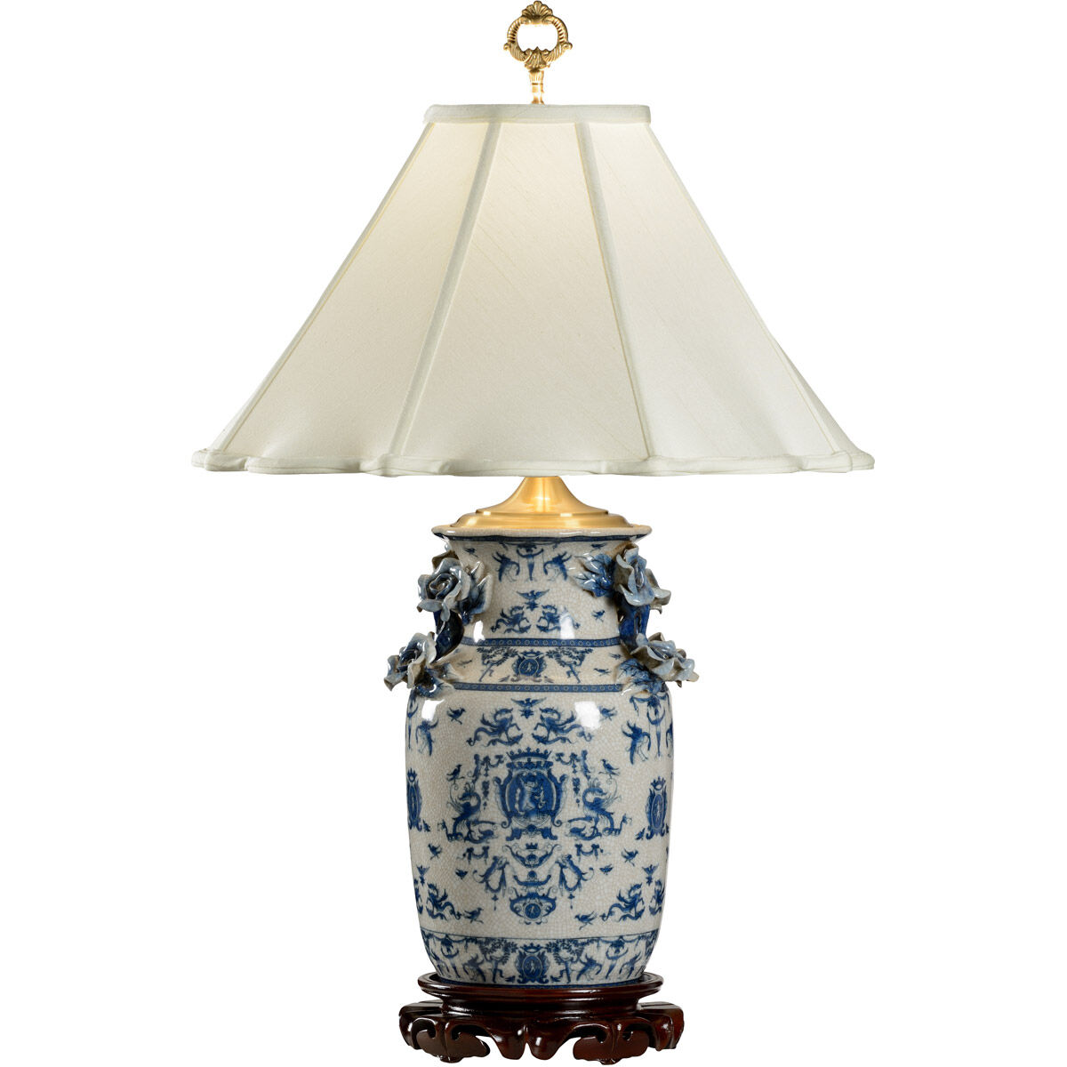 Wildwood 27 inch 100 watt Hand Painted Table Lamp Portable Light