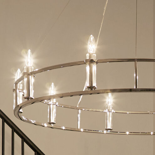 Rosalind 10 Light 50 inch Polished Nickel Chandelier Ceiling Light