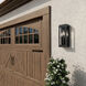 Lundon 3 Light 17.5 inch Black Outdoor Wall Light