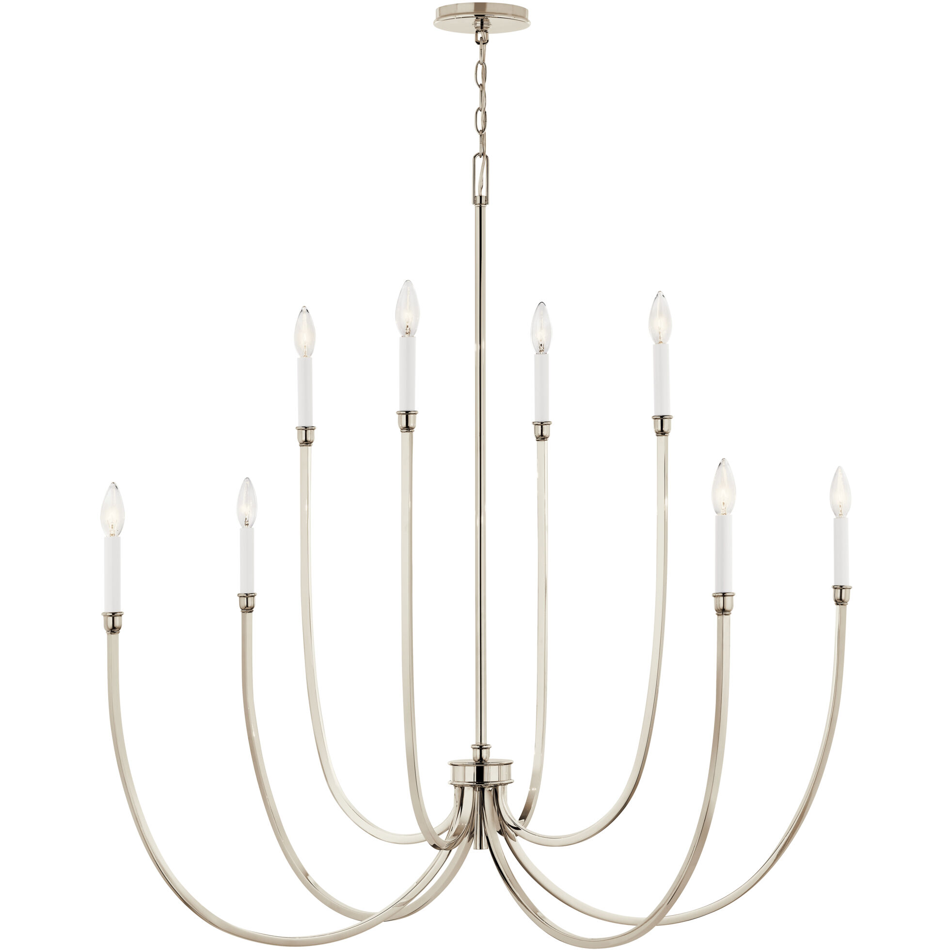 Malene 8 Light Polished Nickel Chandelier Foyer Ceiling Light