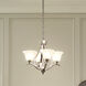 Dover 4 Light 18 inch Brushed Nickel Mini Chandelier Ceiling Light