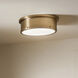 Serca 3 Light 18 inch Brushed Natural Brass Flush Mount Ceiling Light