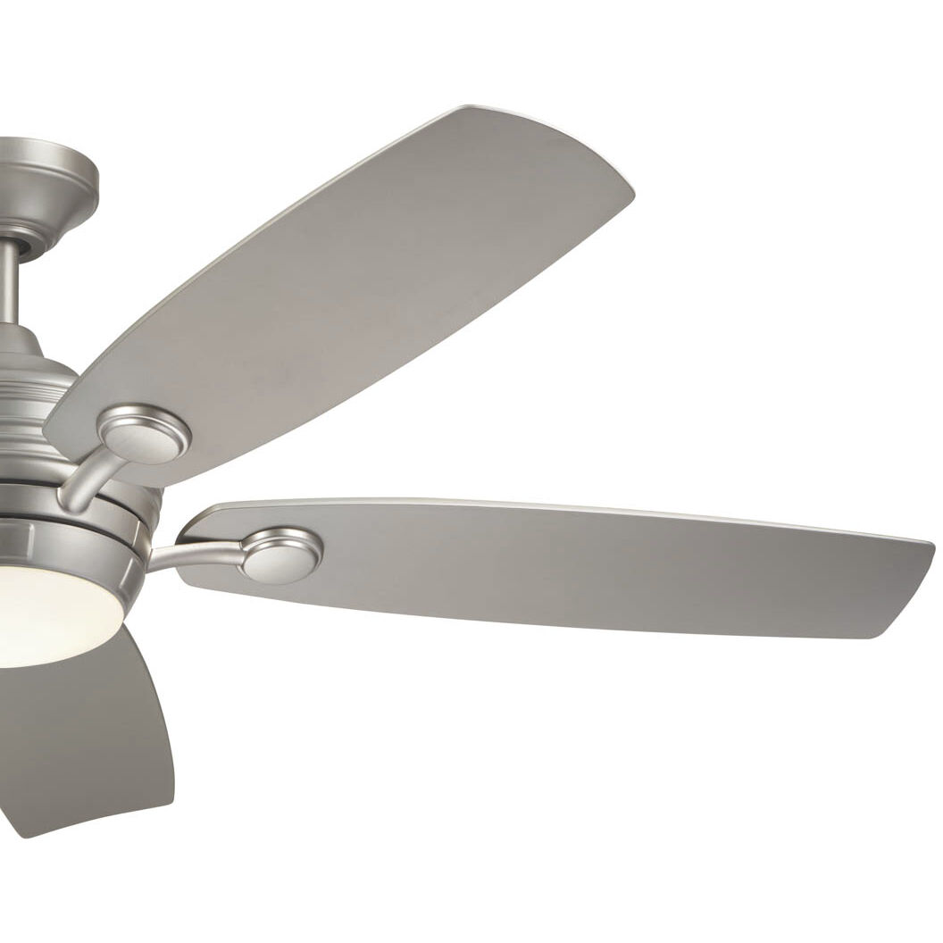 Tranquil 56 inch Brushed Nickel with Silver Blades Ceiling Fan