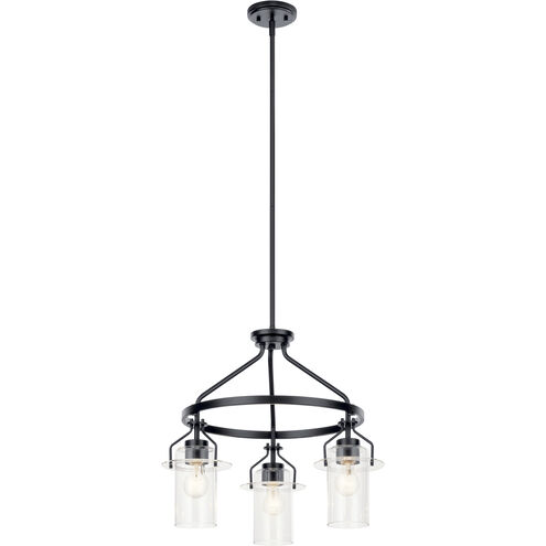 Everett 3 Light 22.75 inch Black Chandelier Ceiling Light, Medium