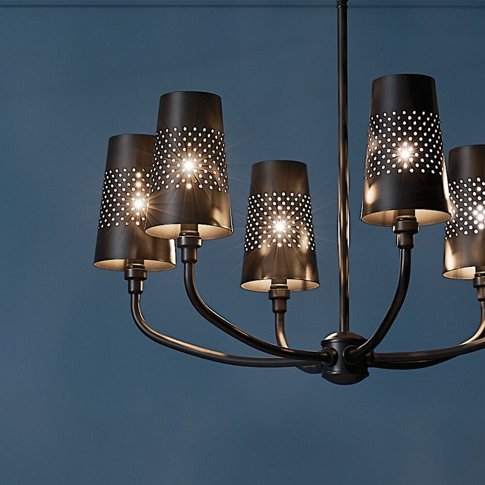 Adeena 6 Light 26.75 inch Black Chandelier Ceiling Light