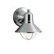 Seaside 1 Light 8 inch Brushed Nickel Outdoor Wall, Small