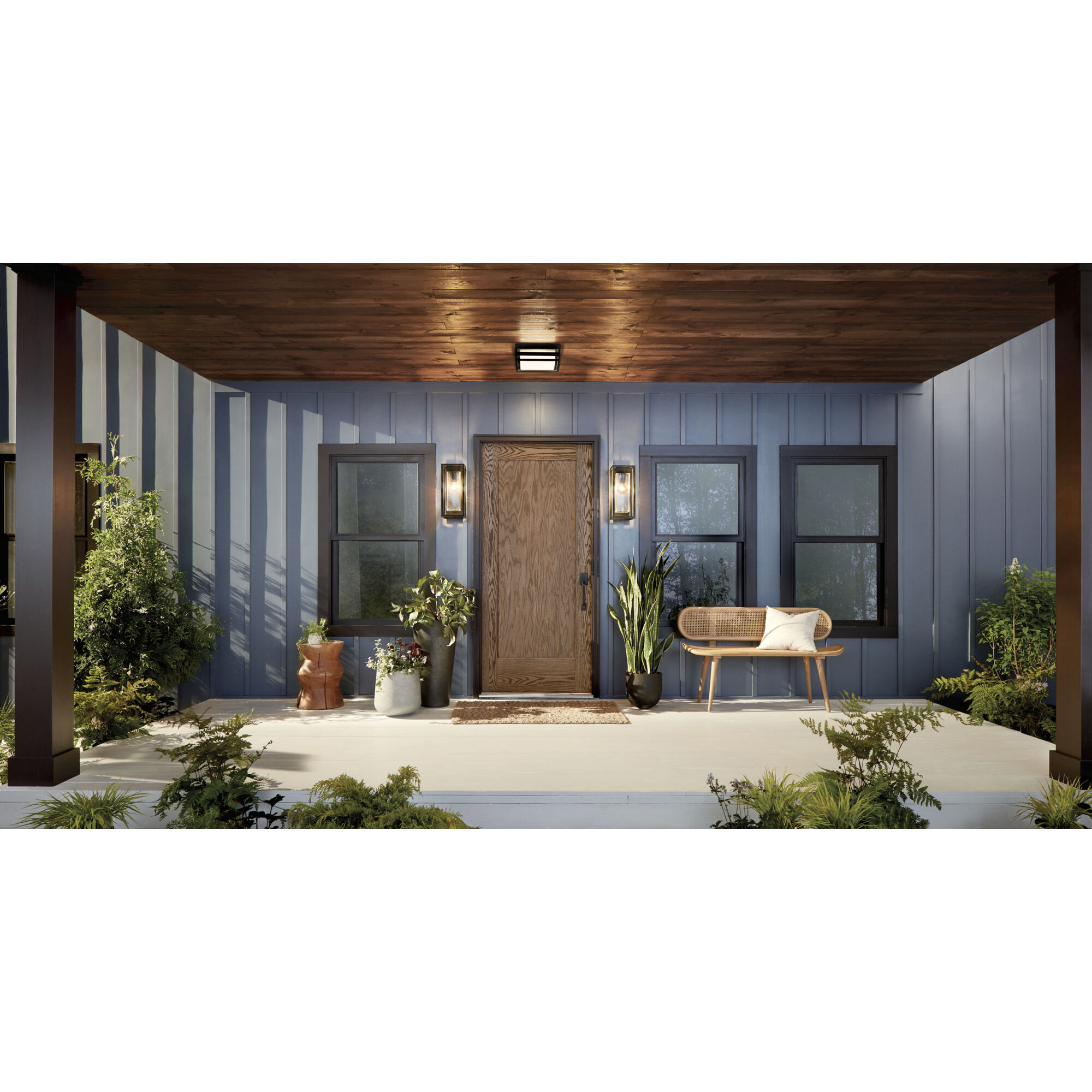 Ryler LED 12 inch Black Outdoor Flush & Semi Flush Mt