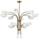 Arcus LED 46.25 inch Champagne Bronze with White Chandelier Ceiling Light