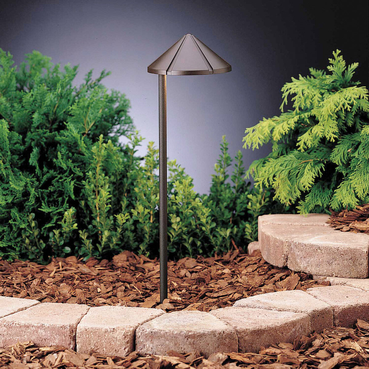 Six Groove 12 24.40 watt Textured Architectural Bronze Landscape 12V Path & Spread