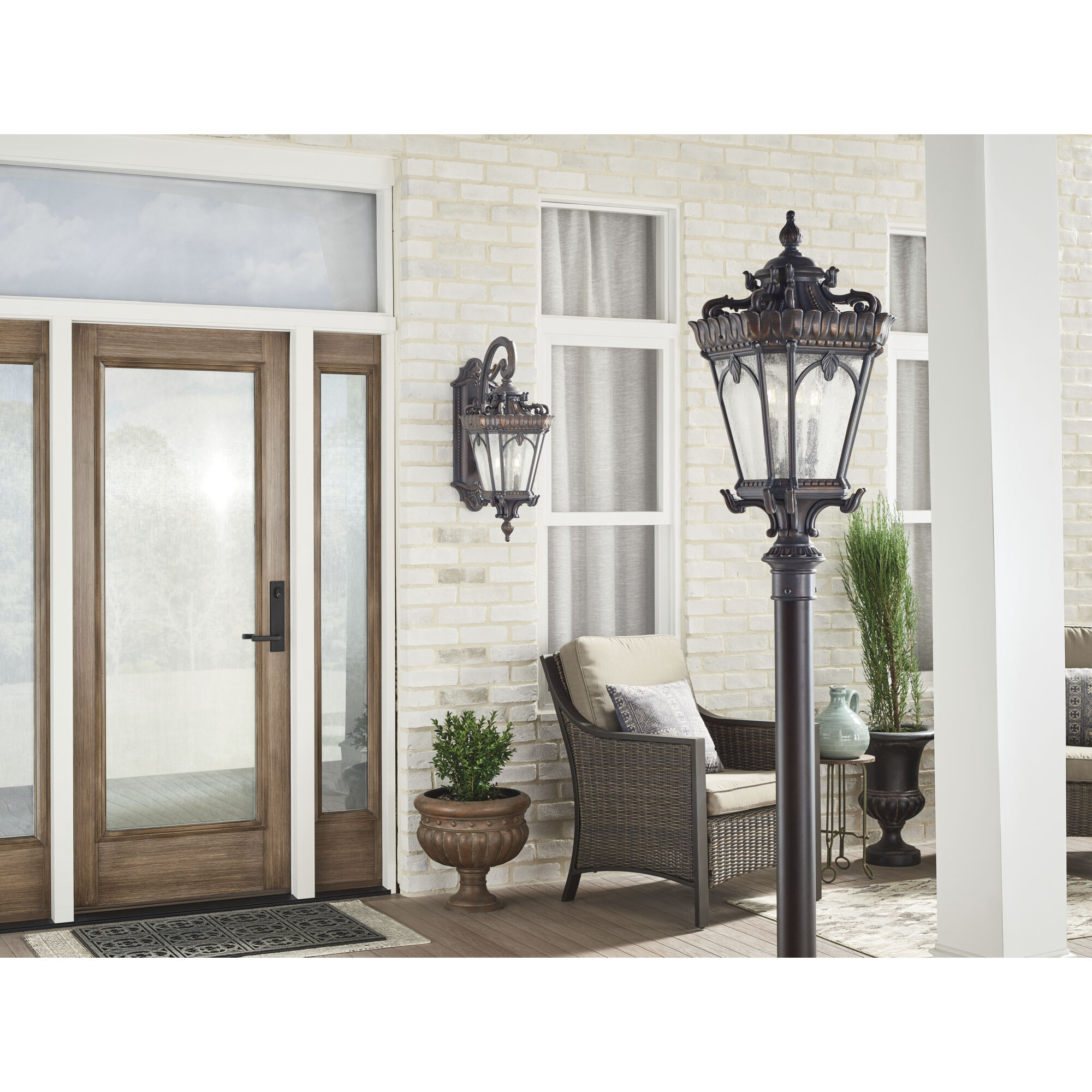 Tournai 4 Light 30 inch Londonderry Outdoor Post Lantern