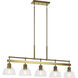 Eastmont 5 Light 8 inch Brushed Brass Chandelier Ceiling Light