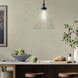 Laria 1 Light Black Pendant Ceiling Light in Clear