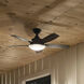 Cameron 52 inch Weathered Copper Powder Coat with Dark Walnut Blades Ceiling Fan