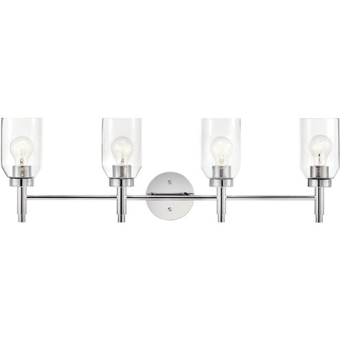 Madden 4 Light 34 inch Chrome Wall Mount Bath Wall Light, 4 Arm