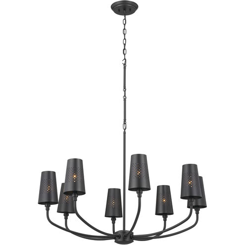 Adeena 8 Light 36.5 inch Black Chandelier Ceiling Light