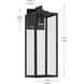 Branner 1 Light 24 inch Textured Black Outdoor Wall Light