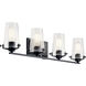 Alton 4 Light 33.75 inch Black Bath Vanity Light Wall Light