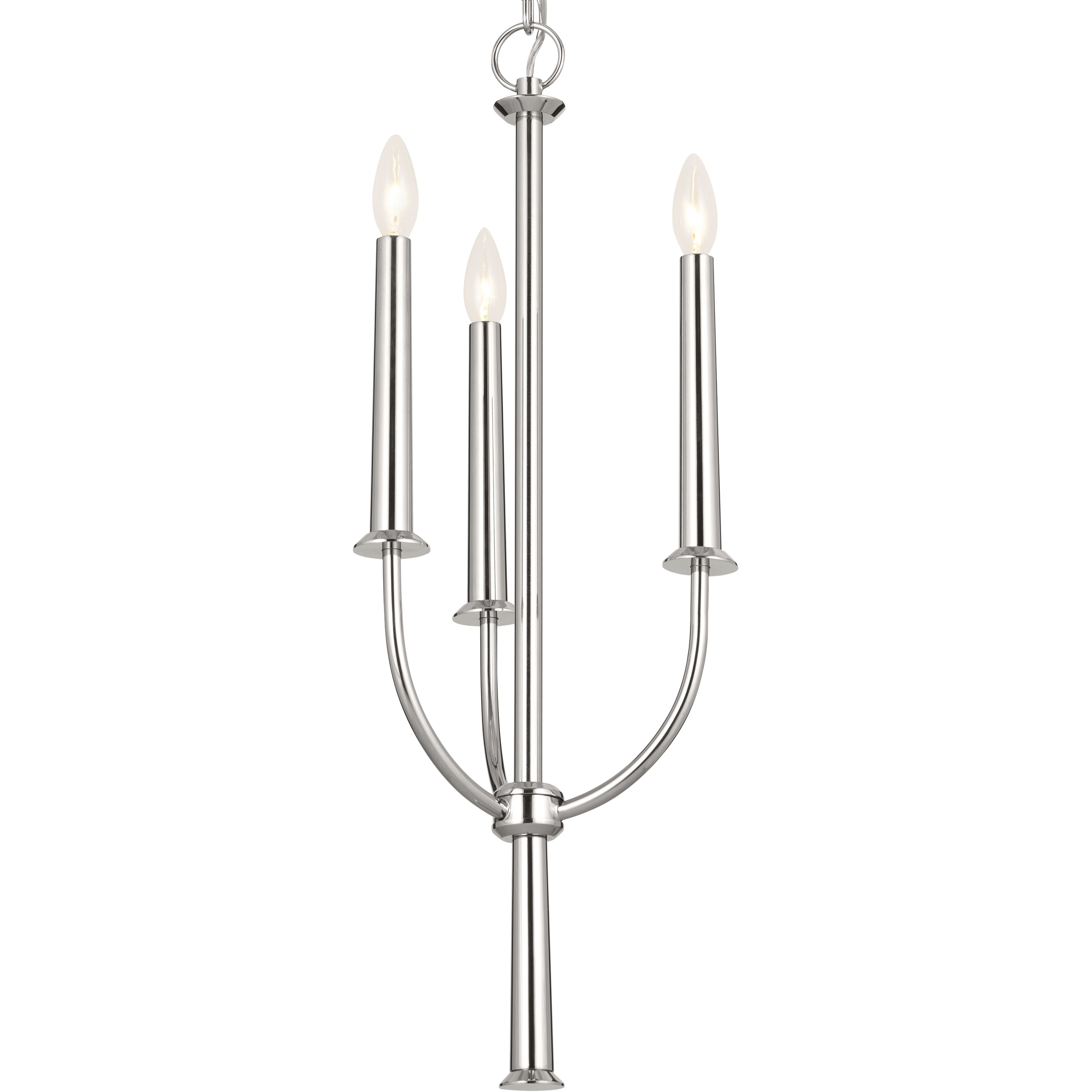 Florence 3 Light 11.25 inch Polished Nickel Chandelier Ceiling Light