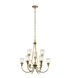 Waverly 9 Light 32 inch Natural Brass Chandelier Ceiling Light
