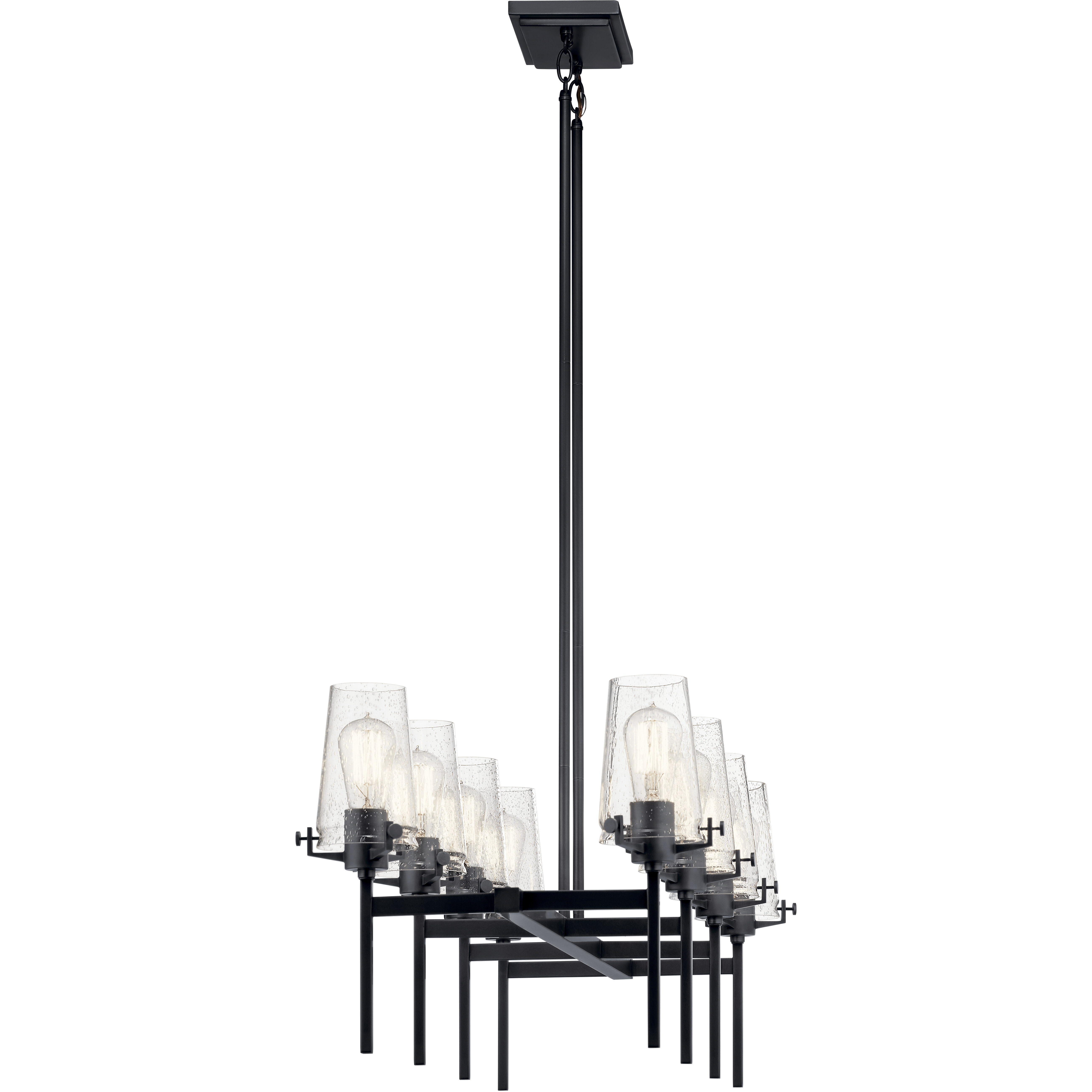 Alton 8 Light 17 inch Black Chandelier Linear Ceiling Light