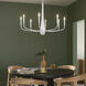 Deela LED 36 inch White Chandelier Ceiling Light