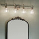 Avery 4 Light 33 inch Brushed Nickel Wall Mt Bath 4 Arm Wall Light
