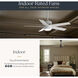 Geno 54 inch Brushed Stainless Steel with Silver Blades Ceiling Fan