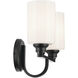 Gioe 2 Light 14.25 inch Black Vanity Light Wall Light
