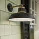 Fielding 1 Light 10.75 inch Natural Brass Outdoor Wall Light