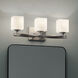Marette 3 Light 23 inch Brushed Nickel Wall Mt Bath 3 Arm Wall Light