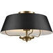 Luella 3 Light 16 inch Black Pendant Ceiling Light