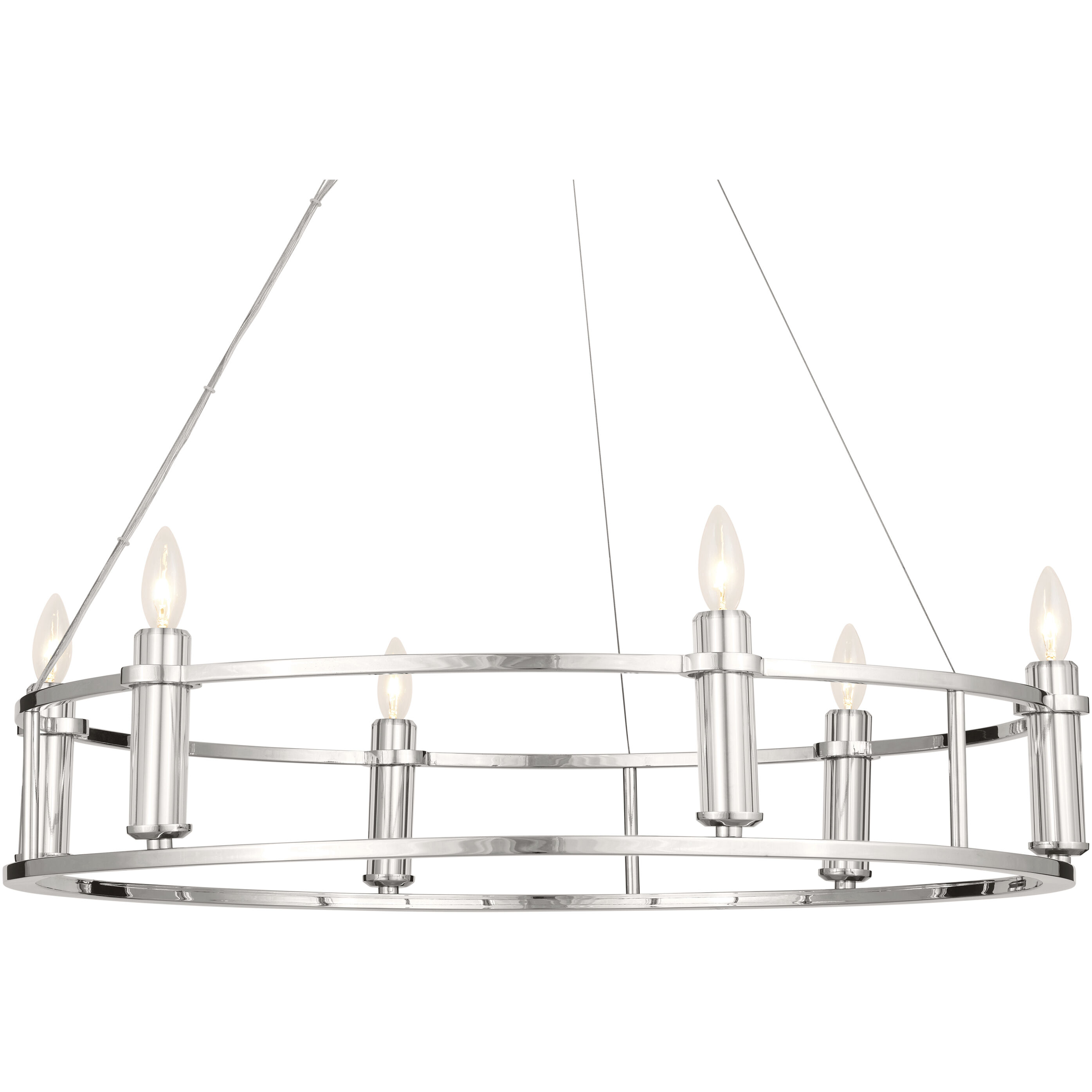 Rosalind 6 Light 33.25 inch Polished Nickel Chandelier Ceiling Light