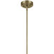 Everly 1 Light Natural Brass Pendant Ceiling Light
