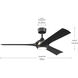 Veetra 56 inch Matte Black Ceiling Fan