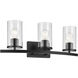 Crosby 3 Light 23 inch Black Bath Light Wall Light
