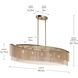 Khaite 5 Light 46.5 inch Champagne Bronze Linear Chandelier Ceiling Light