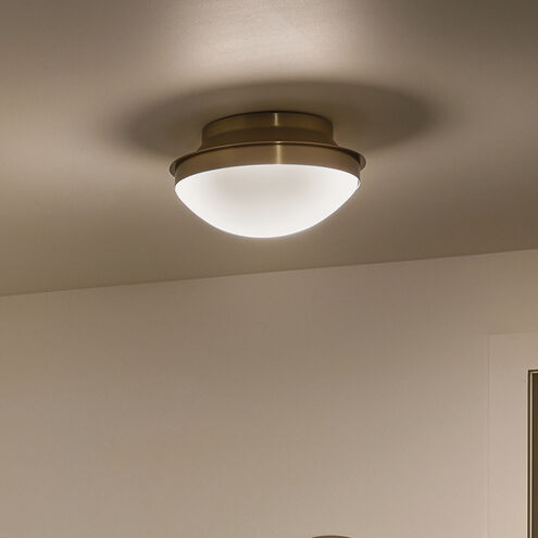 Bretta 2 Light 13.5 inch Brushed Natural Brass Flush Mount Ceiling Light