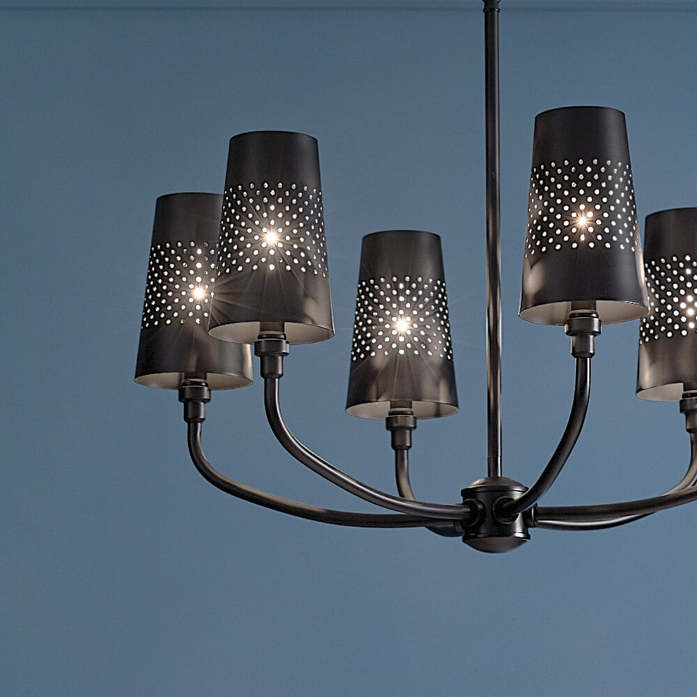 Adeena 6 Light 26.75 inch Black Chandelier Ceiling Light