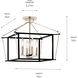 Eisley 4 Light 16 inch Polished Nickel Semi Flush Light Ceiling Light