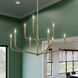 Madden 9 Light Champagne Bronze Chandelier Ceiling Light, 2 Tier