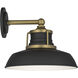 Fielding 1 Light 10.75 inch Natural Brass Outdoor Wall Light