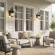 Courtyard 1 Light 18 inch Textured Black Outdoor Wall in A21, Medium