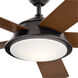 Verdi 56 inch Anvil Iron with Dist Antiq Gray Blades Ceiling Fan