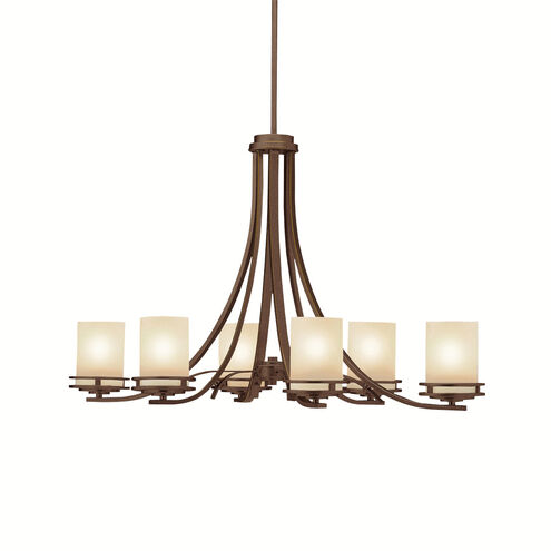 Hendrik 6 Light 18 inch Olde Bronze Chandelier 1 Tier Small Ceiling Light in Light Umber, 1 Tier Small