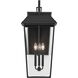 Mathus 3 Light 30.25 inch Black Textured Outdoor Wall, X-Large
