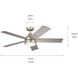 Tide 52 inch Brushed Nickel with Silver Blades Ceiling Fan