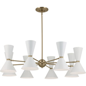 Phix LED 48.75 inch Champagne Bronze with White Chandelier Ceiling Light