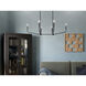 Madden 6 Light 17.75 inch Black Chandelier Linear Ceiling Light, Double